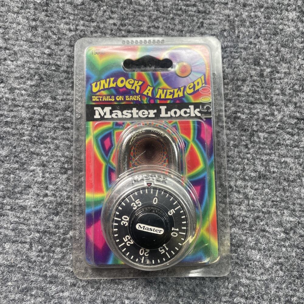 Master Lock 1500D Locker Lock‎ Combination Anti-Shim Padlock Black New Vintage